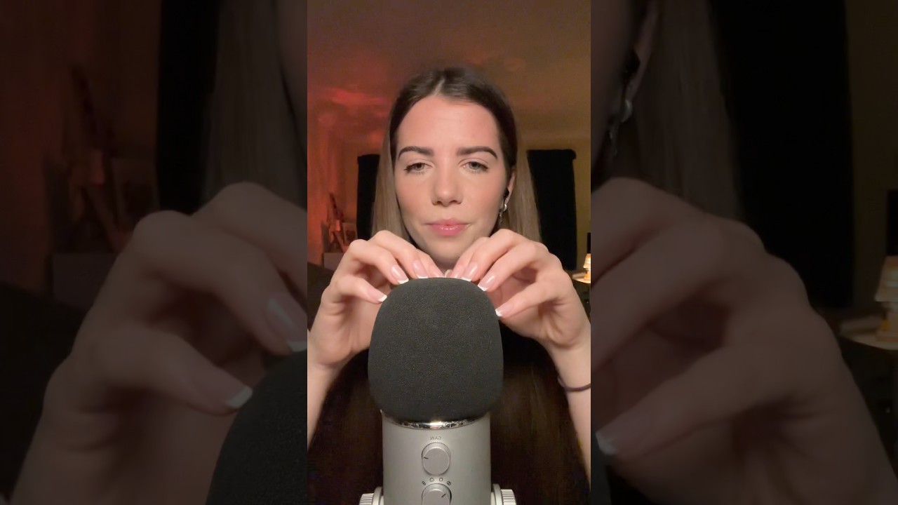 Foam mic scratching #asmr #visualtingle #relax #tingles #asmrrelaxation #triggersforsleep
