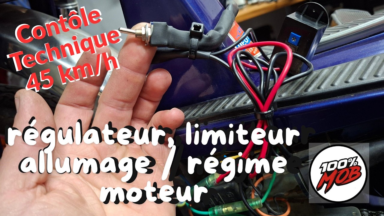 Contrôle technique 45 kmh 😡 Essai Régulateur / Limiteur d'allumage régime moteur !