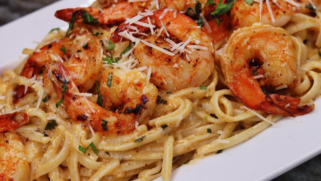 Секрет приготовления вкуснейшей пасты с креветками и креветками в сливочном соусе | 30-минутное б...