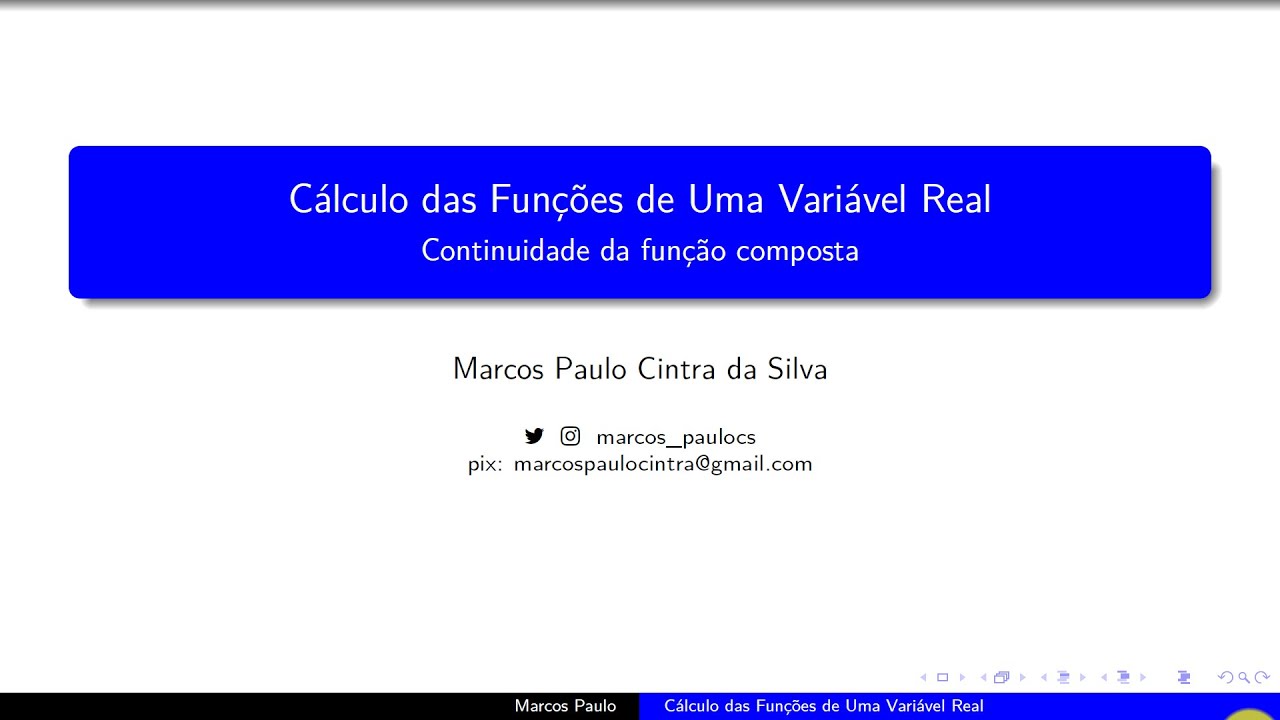 Aula 26 Cálculo I - Continuidade da função composta