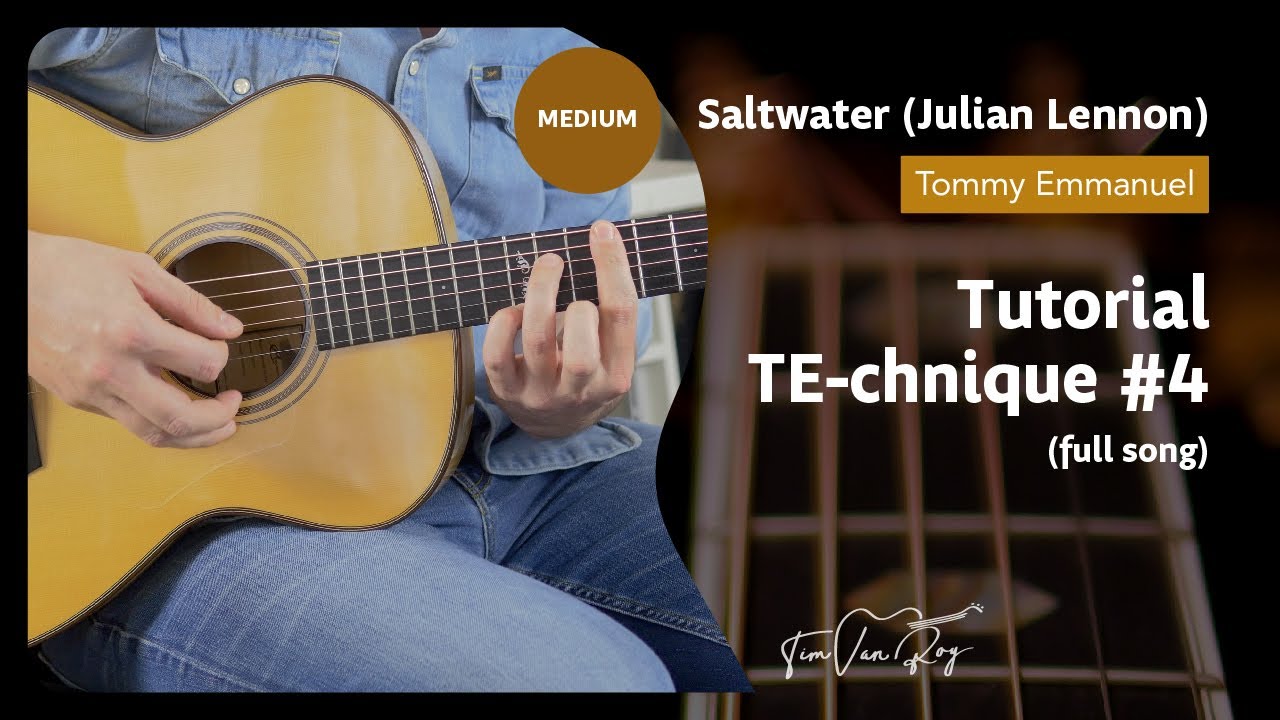 Saltwater (Julian Lennon - Tommy Emmanuel) - Tutorial