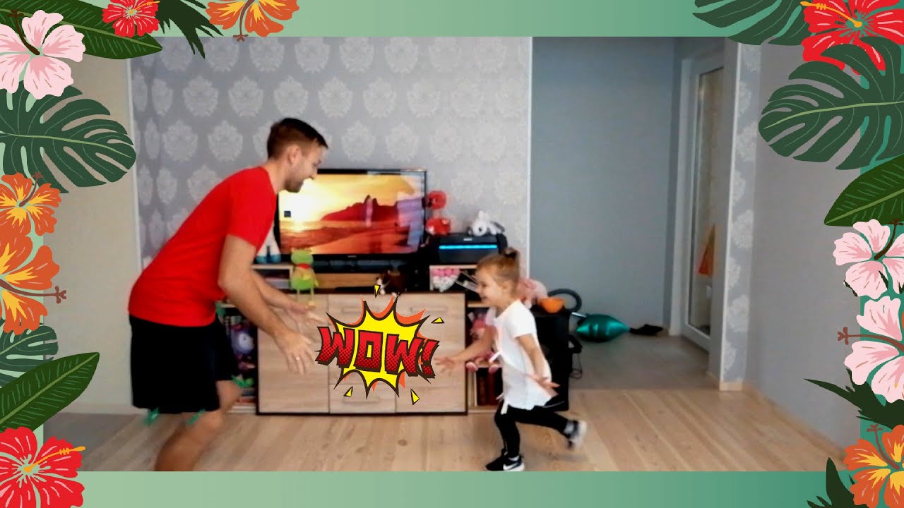 Sportuojame namie. Tabata mankšta ir segtukų žaidimas.