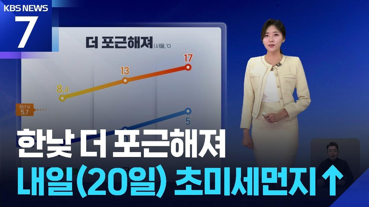 [날씨] 한낮 더 포근해져…내일(20일) 초미세먼지↑ / KBS  2026.02.19.