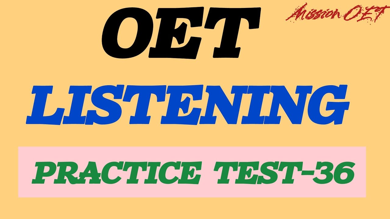 Онлайн-тест на аудирование OET | #oet #oetlistening #oetexam