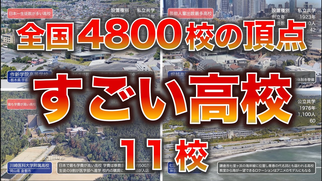【4800校の頂点】全国すごい高校 11校