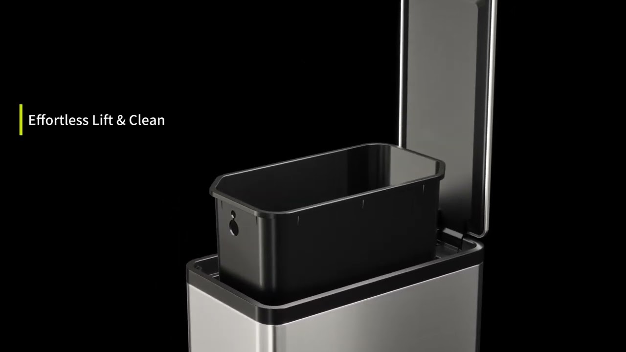 Compact and chic! 🗑️✨ EKO 6L Step-On Trash Can Combo. Perfect for any small space!