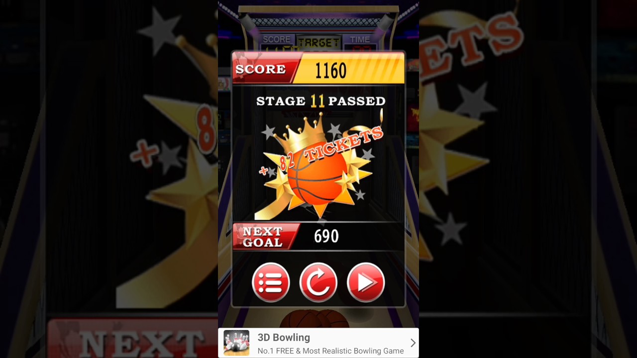 Basketball Mania above 1500 score (not high score tho)