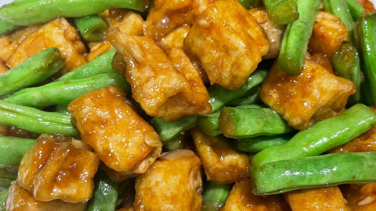 GREEN BEANS WITH TOFU CHINESE STYLE