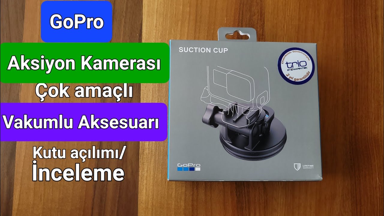 GoPro Aksiyon Kamerası Sabitleme Ekipmanları | Vantuz | Suction Cup | Trio