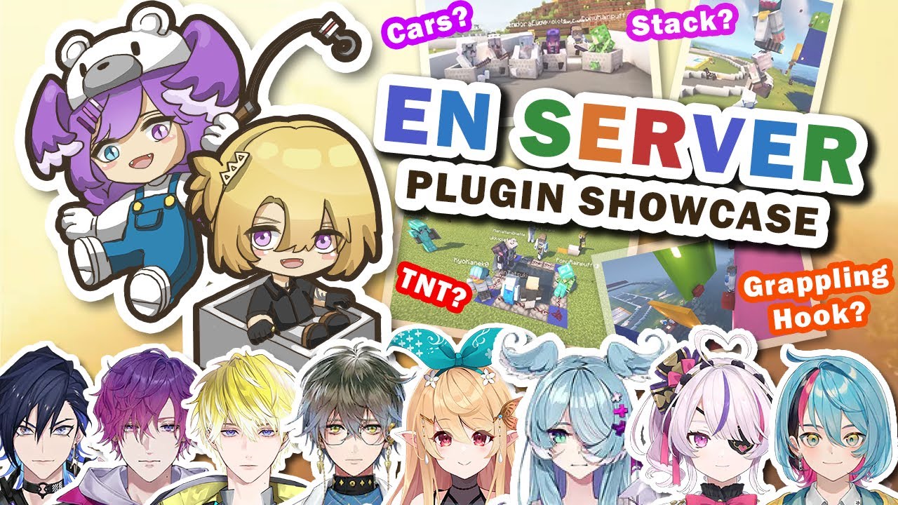 Niji EN Server New Plugins【Minecraft Collab Clips | Luca Kaneshiro | Selen Tatsuki | Nijisanji EN 】