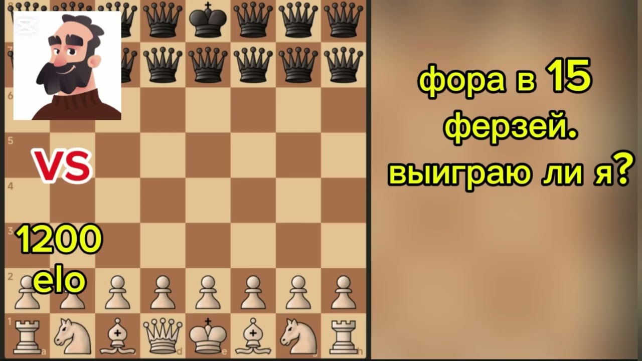 Дал фору Мартину в 15 ферзей;выиграет ли 1200 Elo?