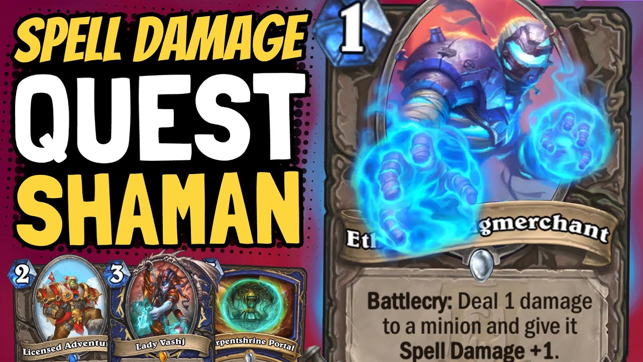 MAKE A MINI MALYGOS!! Ethereal Augmerchant is NUTS in Quest Shaman! | Ashes of Outland | Hearthstone