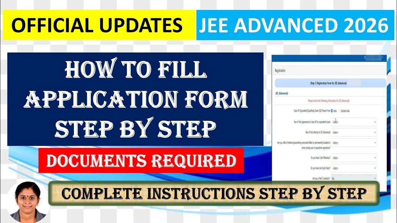 JEE advanced application form filling step by step 