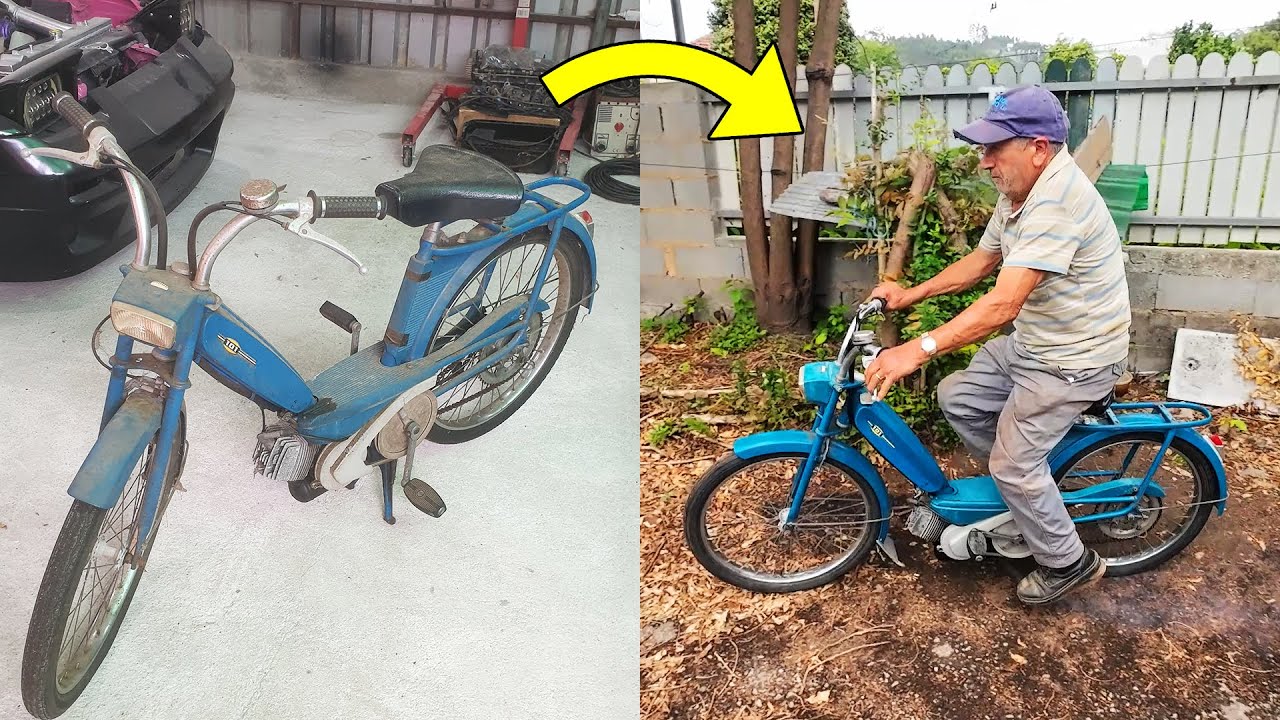 Surpreendi o meu avô, arranjei uma mota antiga dele!