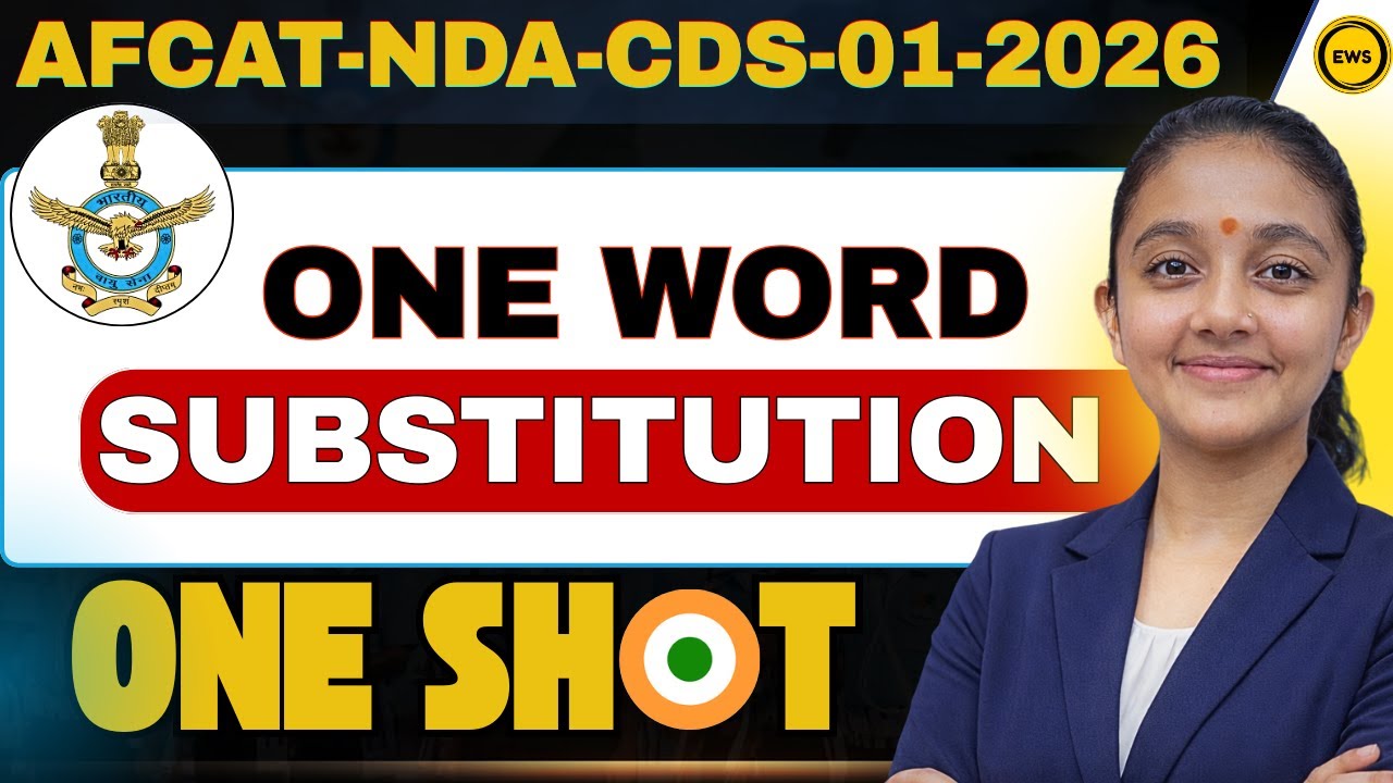 AFCAT English LIVE - 02🔴| One Word Substitution | Most Expected for AFCAT, NDA, CDS | Live Class
