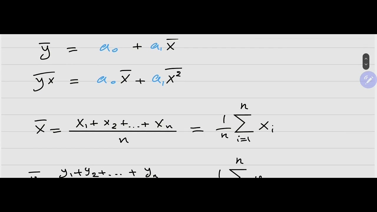 curve fitting: linear least square regression