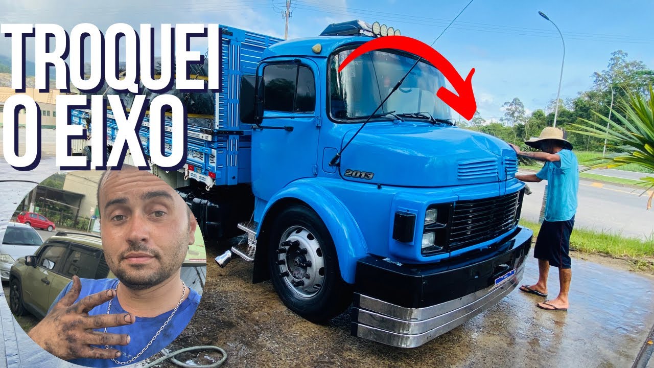 Troquei o Eixo Dianteiro do Mercedes + Ligação da Válvula Pedal no Suporte Original