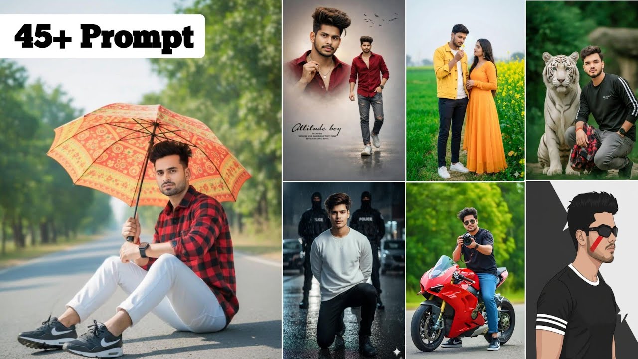 NEW 45+ INSTAGRAM TRENDING PROMPT 📸 || SUPER BOYS INSTA PROMPT 