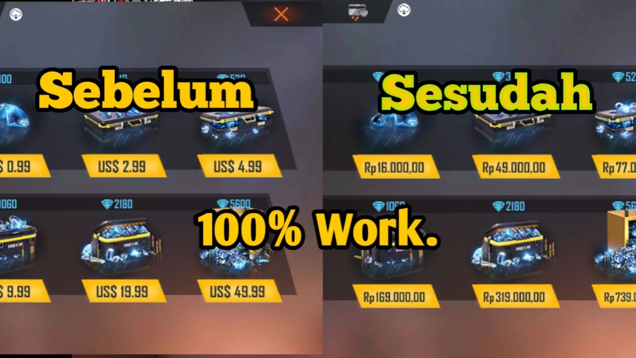 Tutorial cara mengubah dolar menjadi Rupiah Garena Free Fire || terbaru 2021 part 1
