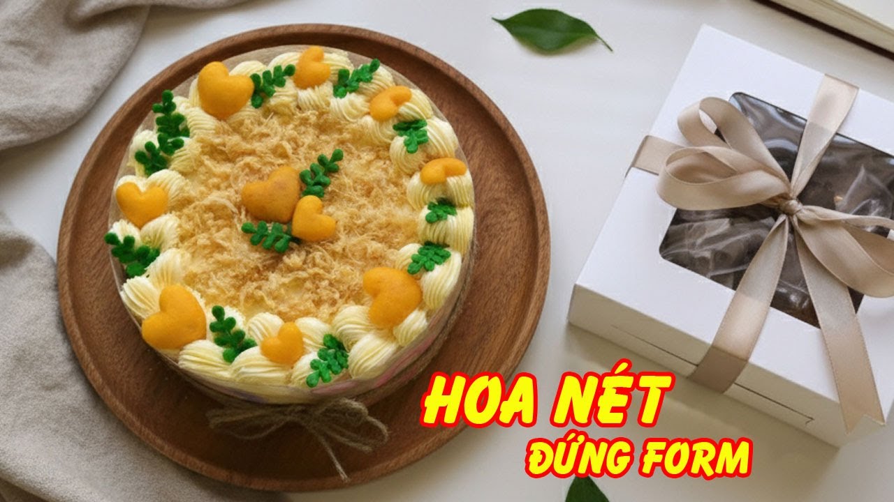 Bánh Bông Lan Trứng Muối – Sốt Phô Mai Bắt Hoa Cực Đẹp
