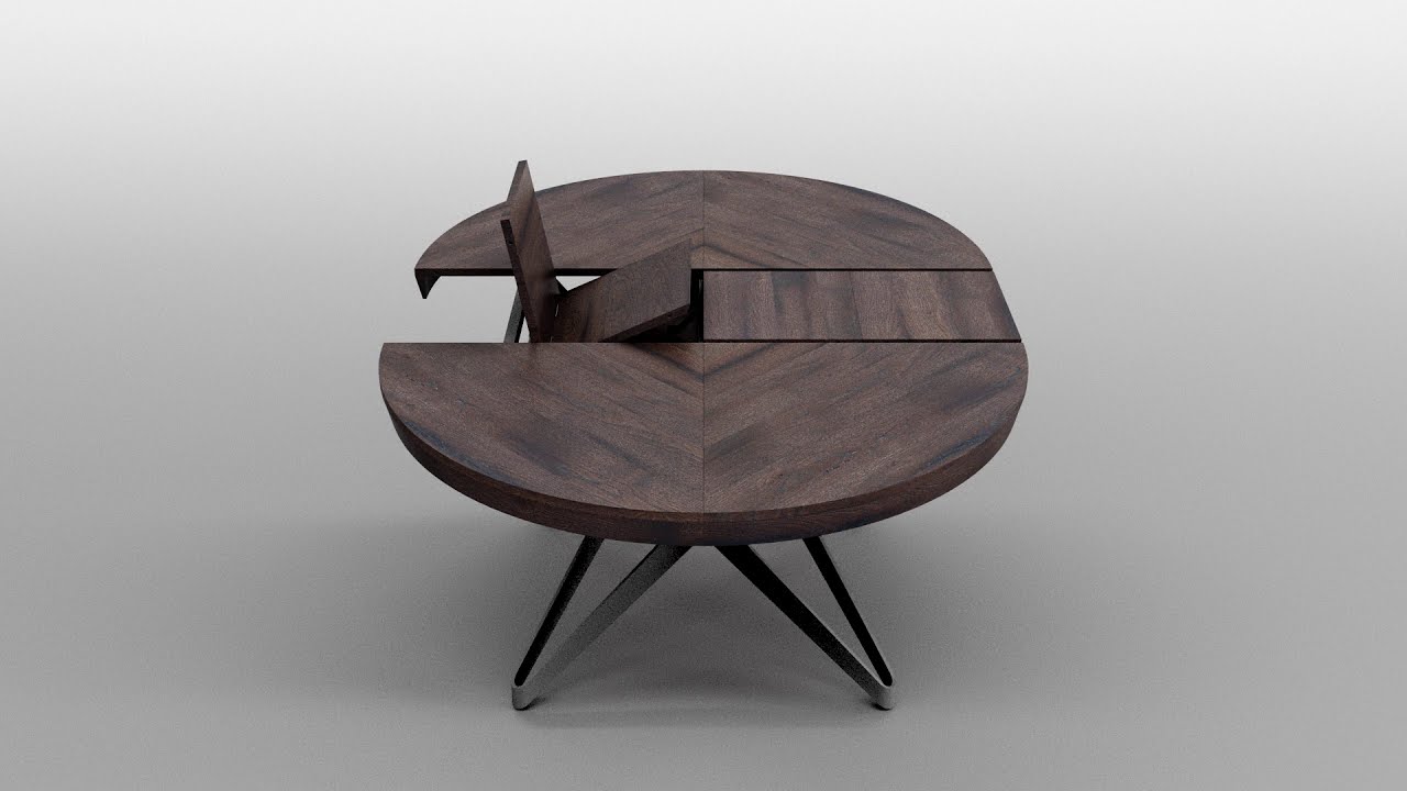 Big Round Extendable table - Space saving design furniture by Ozzio Italia