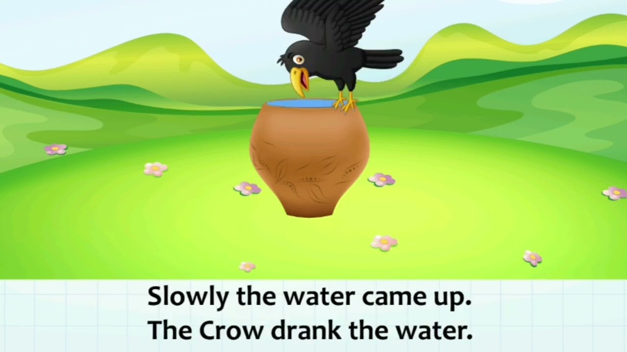 The Thirsty Crow story | The Crow and Pot | English Moral stories for kids |The Clever Crow|The Crow