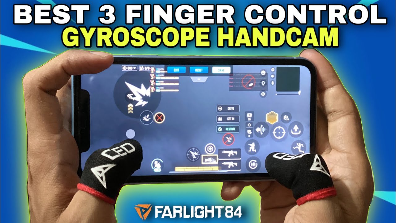 BEST 3 FINGERS CONTROL(HUD) Setup | GYROSCOPE HANDCAM | FARLIGHT 84
