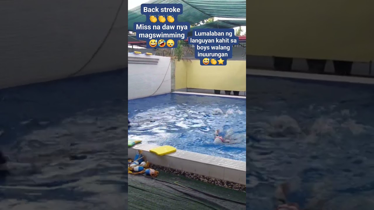BACKSTROKE SWIM RACE WITH THE BOYS CONGRATS ANDREA👏MISS NA NIYA MAGSWIMMING😅#shorts #backstroke