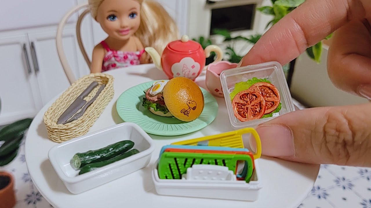 RE-MENT mini kitchen ❤️ hamburger 햄버거 소꿉놀이 ハンバーガー