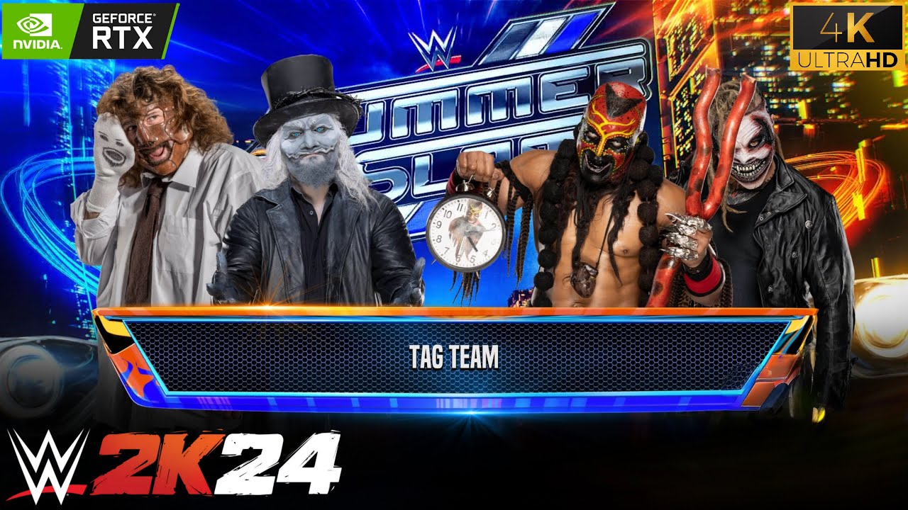 Uncle Howdy & Mankind vs Boogeyman & Bray Wyatt MATCH 4K