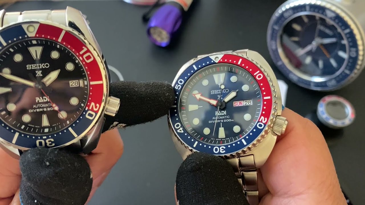 Juntos!! Reseña Reloj Seiko Prospex Sumo PADI y Reloj Seiko Prospex Tortuga PADI Biseles Pepsi