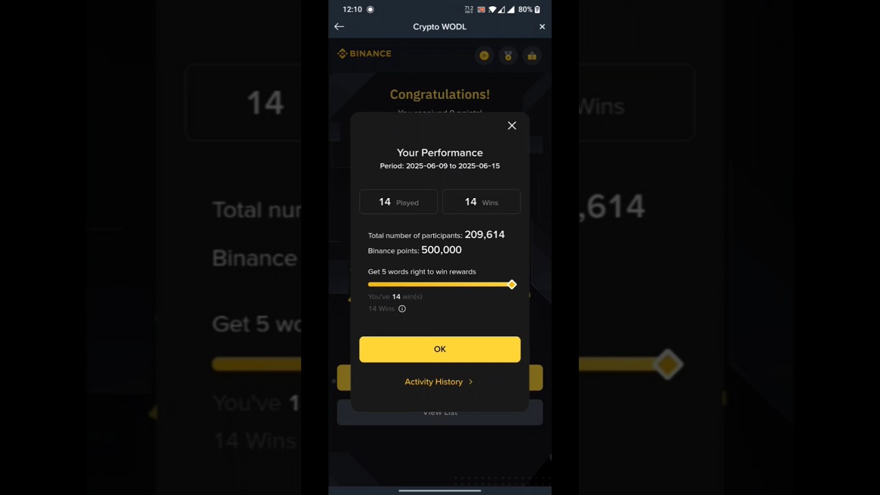 Binance WORD Of The Day REWARD #binance #wotd #wodl