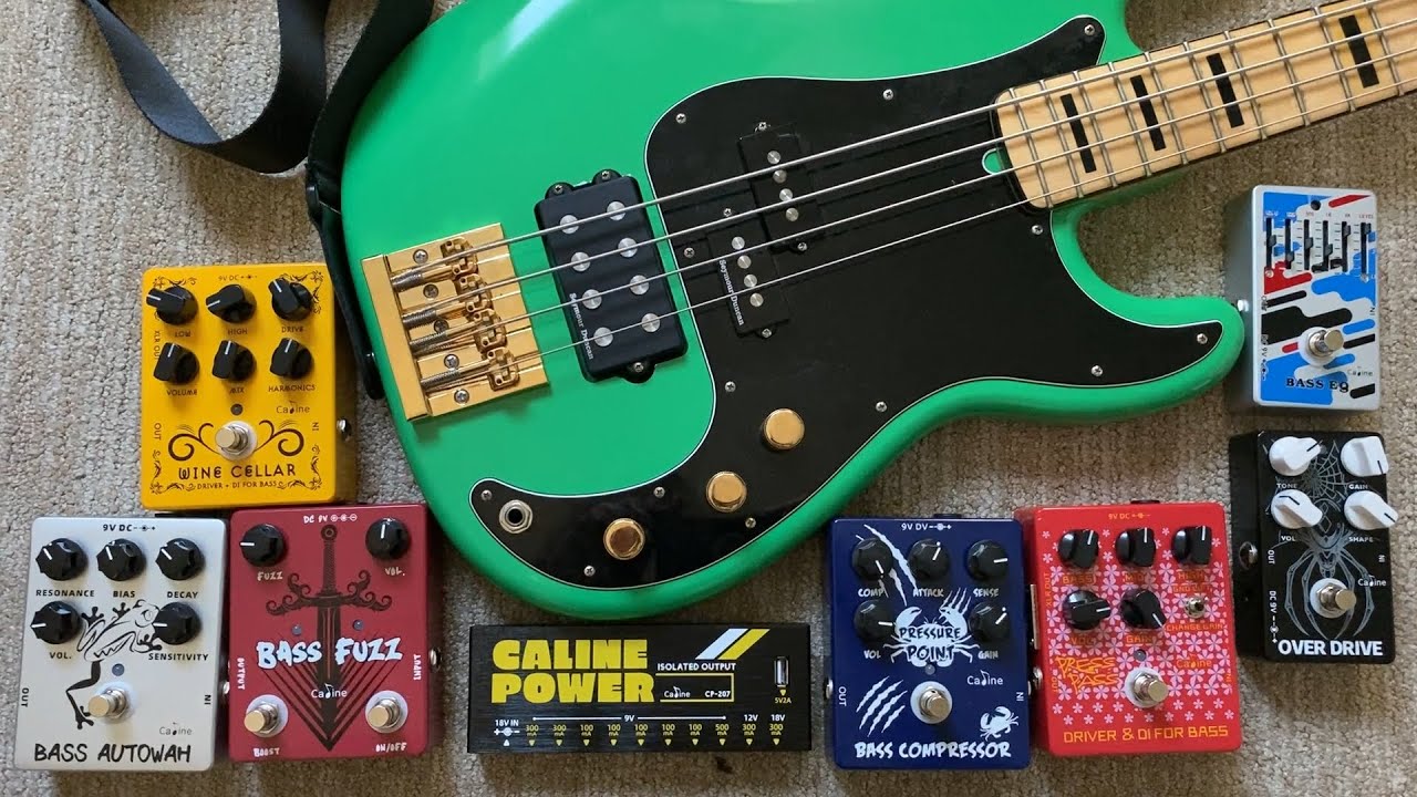 Тестирование 7 доступных педалей басовых эффектов (Caline Effect Pedals)