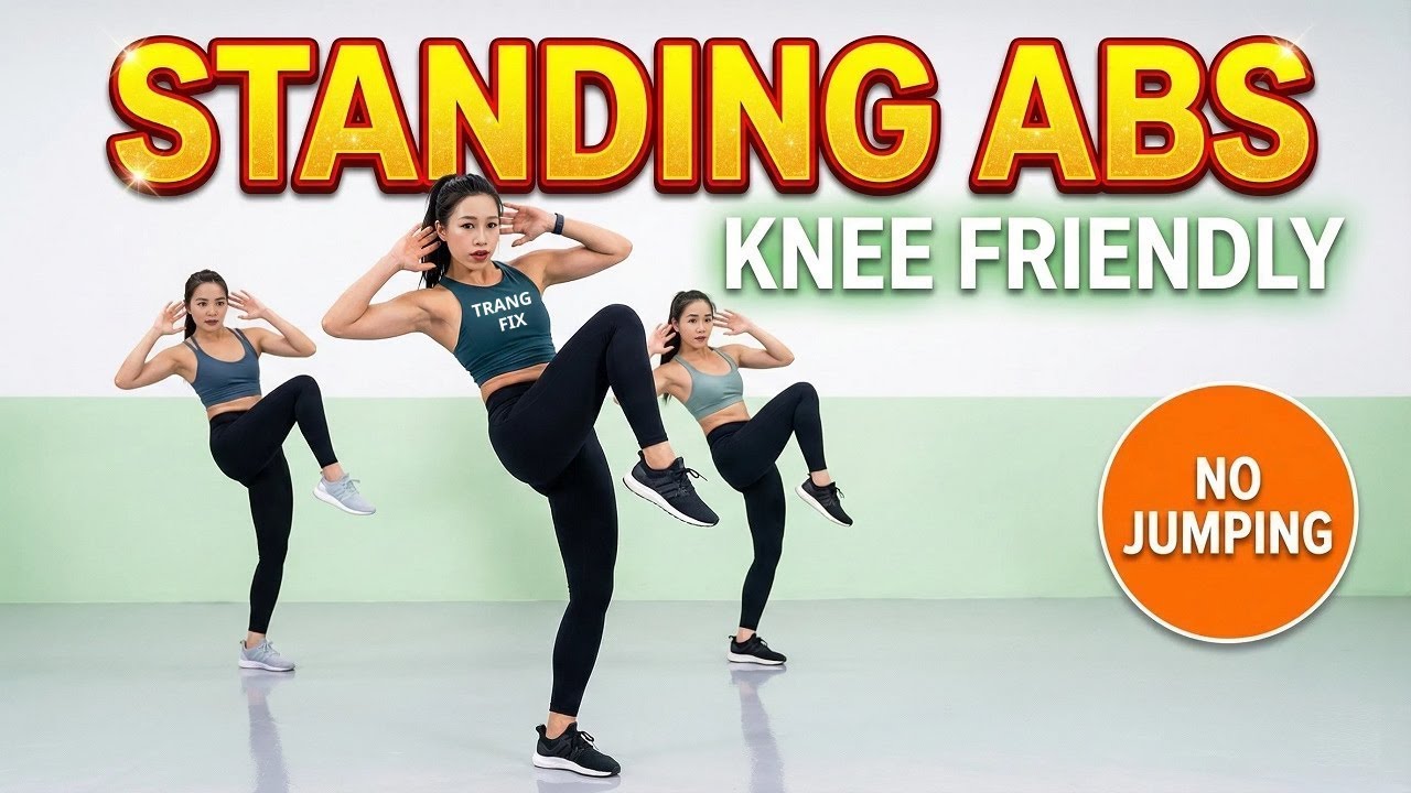 Standing Exercise ✦ Flat Tummy (Knee Friendly, No Jumping)