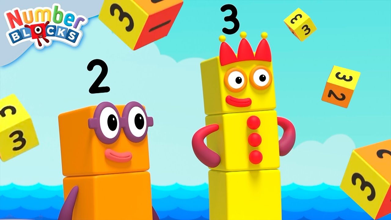 Le palais des motifs avec Numberblock Trois | Modèles et séquences | ​Numberblocks en français