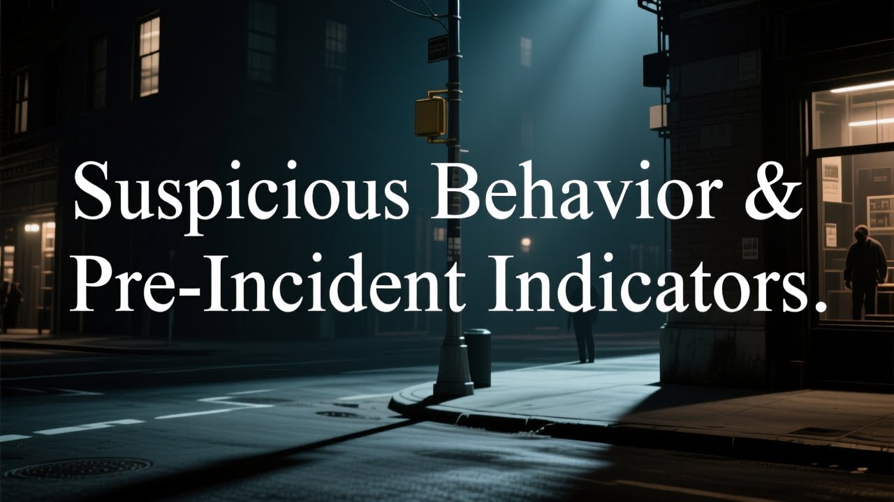 Suspicious Behavior & Pre Incident Indicators
