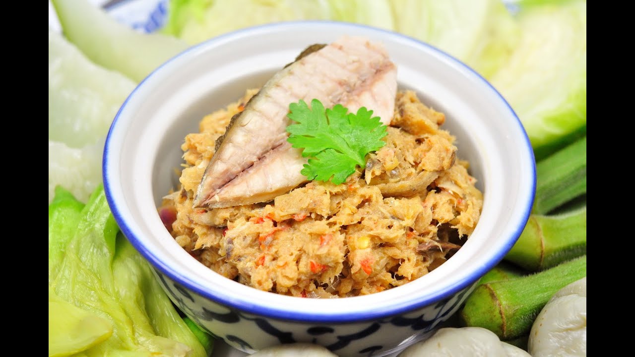 Thai Mackerel Chili Dip - Nam Prik Pla Thu (น้ำพริกปลาทู) [4K]