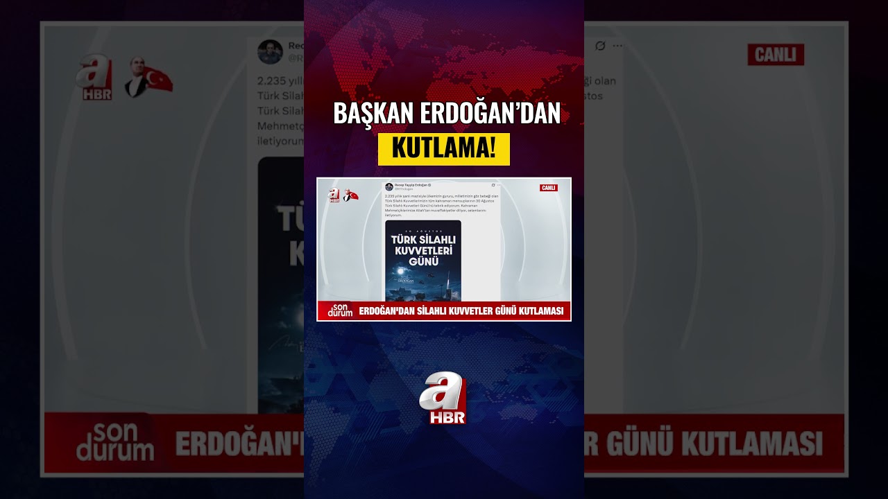 Başkan Erdoğan'dan Silahlı Kuvvetler G&uuml;n&uuml; Kutlaması! #shorts #haber