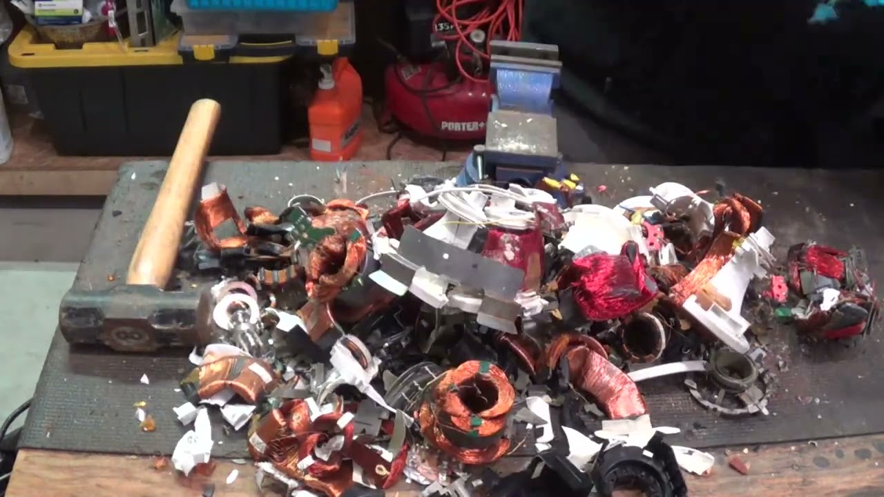 Mass Scrapping of TV and Monitor Yokes for COPPER!!....complete... Moose Scrapper #360