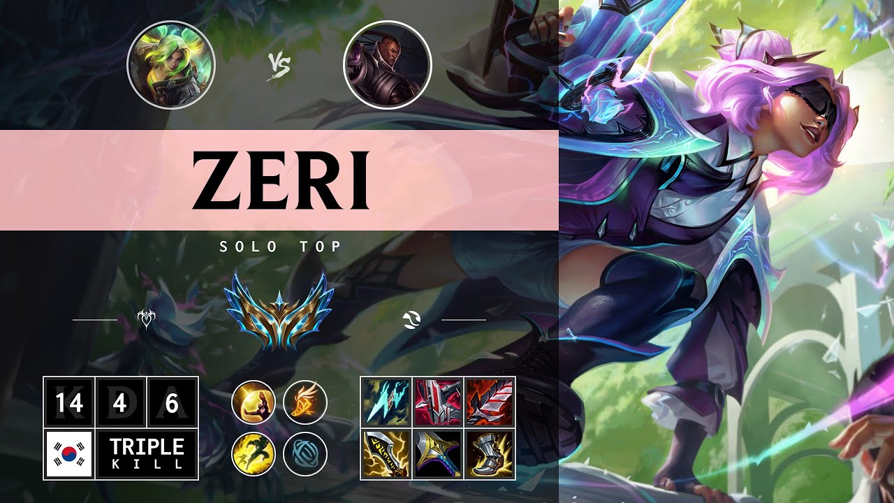 Zeri Top vs Lucian - KR Challenger Patch 14.13