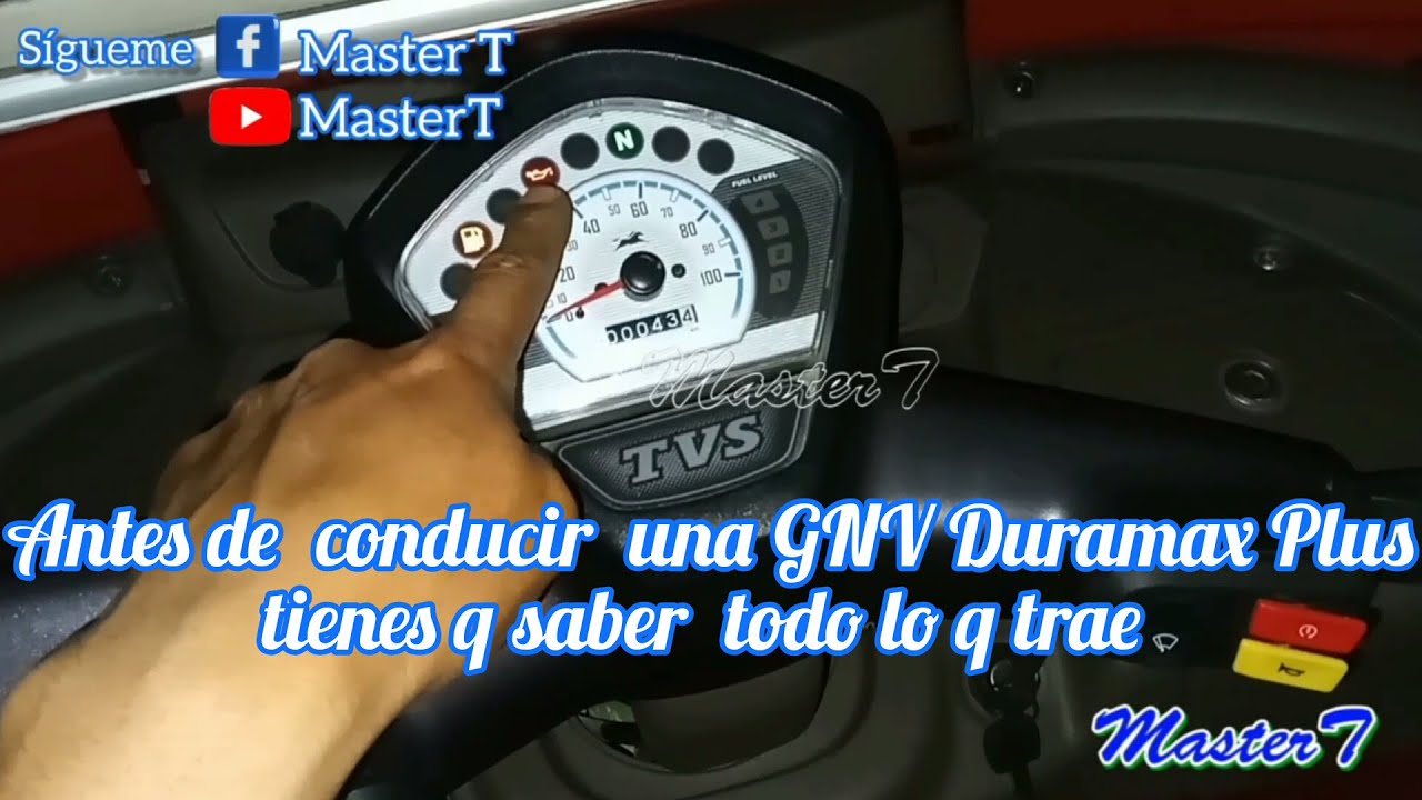 ANTES DE CONDUCIR UNA GNV TVS DURAMAX PLUS 225cc RECONOCER TODO EL TABLERO Y EL ENCENDIDO I TOUCH