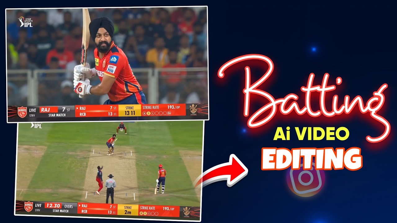 Trending IPL Batting AI Video Editing | How to Make an IPL Batting AI Video | Trending IPL Video ...