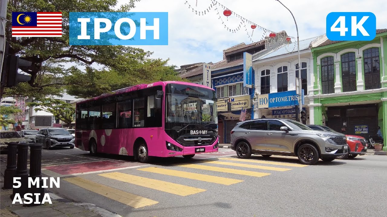 🇲🇾 Malaysia - Ipoh: 5 Minutes Walking Tour - 4K