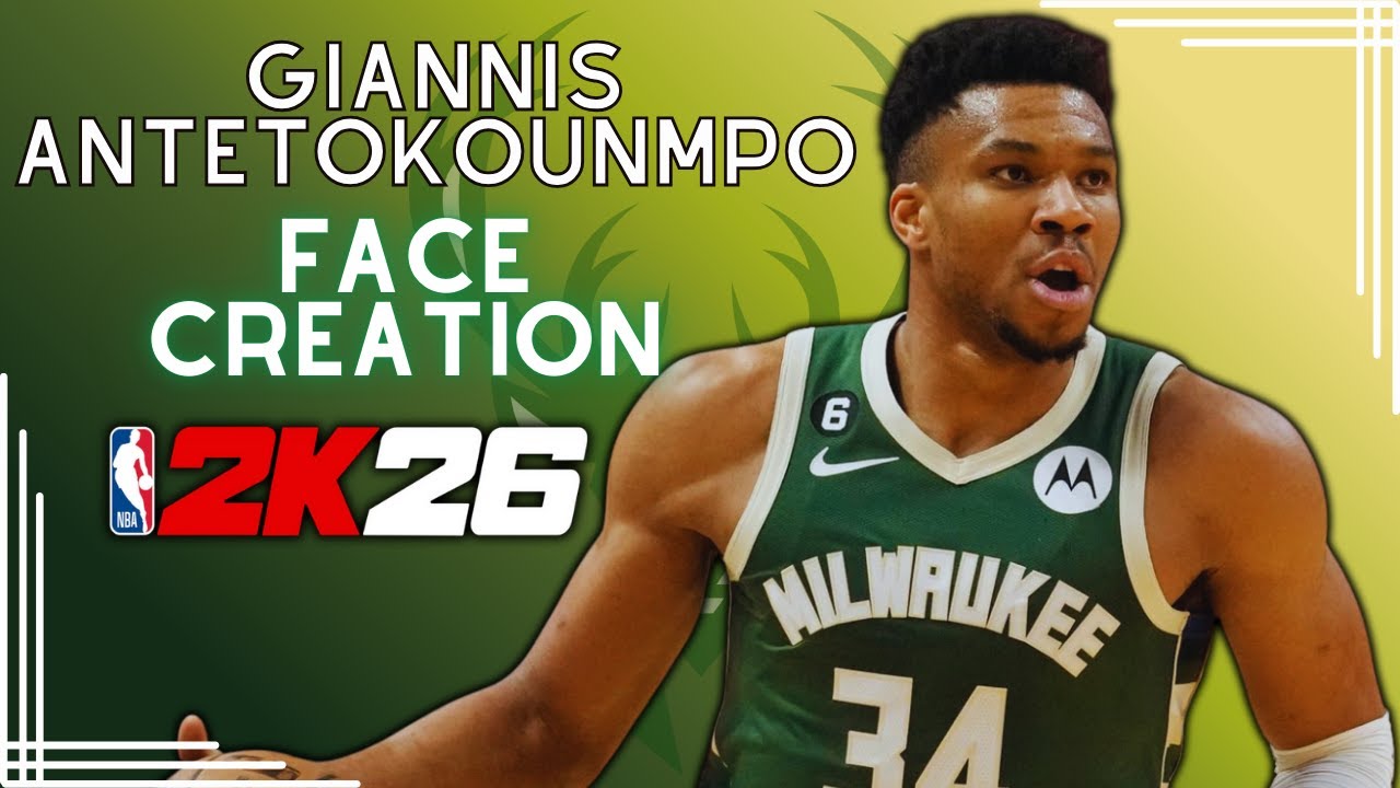 NBA 2K26 Giannis Antetokounmpo  Face Creation!