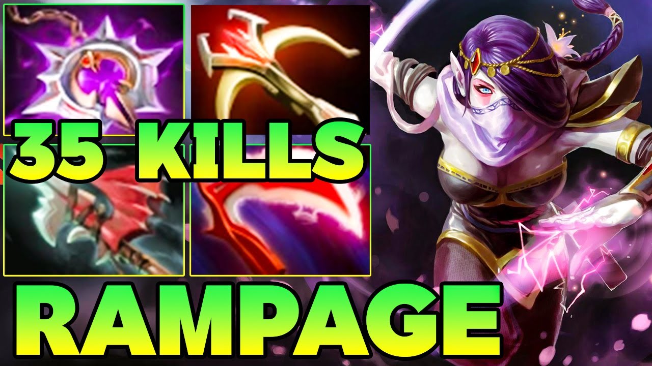 Rampage + 35 Kills TA !! Templar Assassin Dota 2 New Meta Guide Carry Gameplay Item Build 7.40