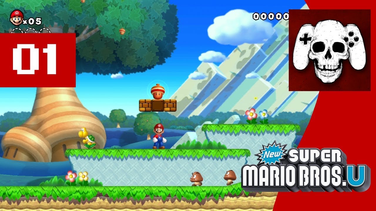 New Super Mario Bros. U (Wii U) Part 1 - Cinemassacre Plays