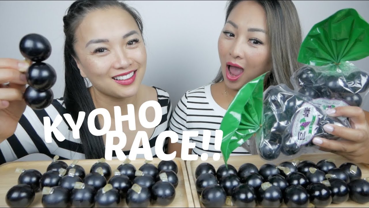 KYOHO Grape Jelly RACE Challenge Mukbang | N.E Let's Eat