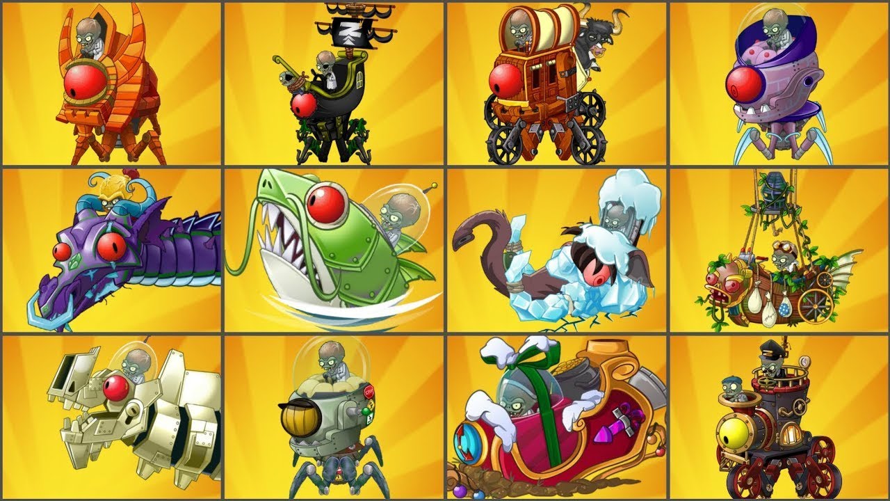 ALL ZOMBOSSES 2.0 BATTLES - Plants vs Zombies 2