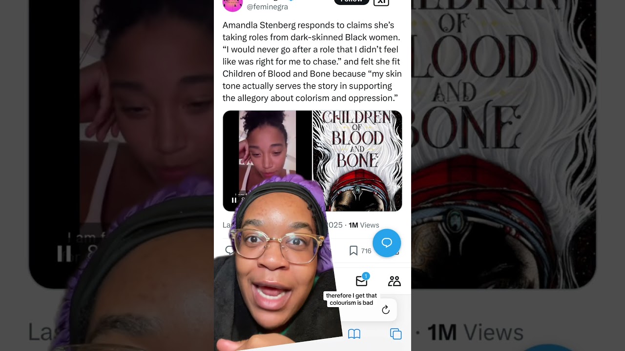 Amandla Stenberg doesn&rsquo;t understand colorism (and who&rsquo;s surprised) #booktok #shorts