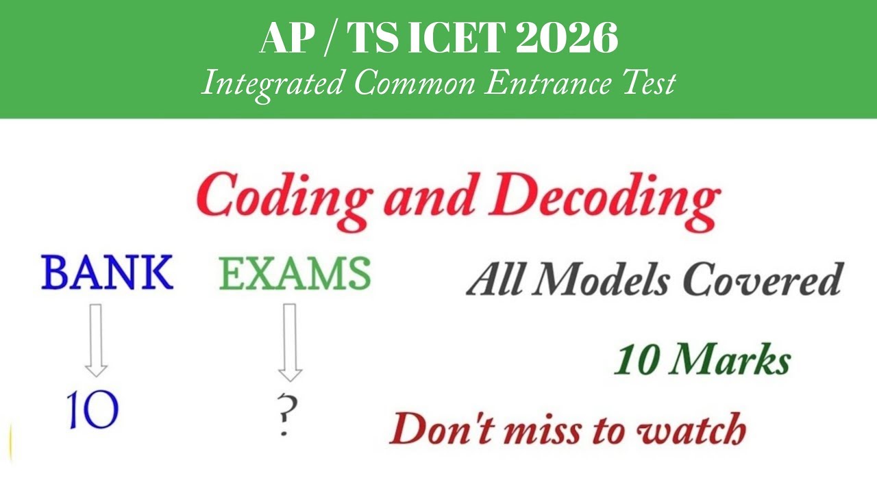 Coding and Decoding || AP/TS ICET 2025 || Passage Questions || 10 Marks || All Models || Must Watch